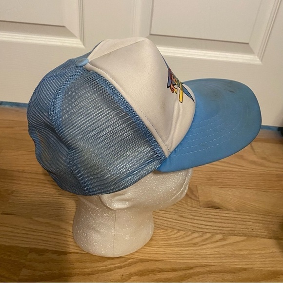 Vintage Texas the Lonestar State Trucker Hat Mesh Snap Back Blue - Picture 3 of 11